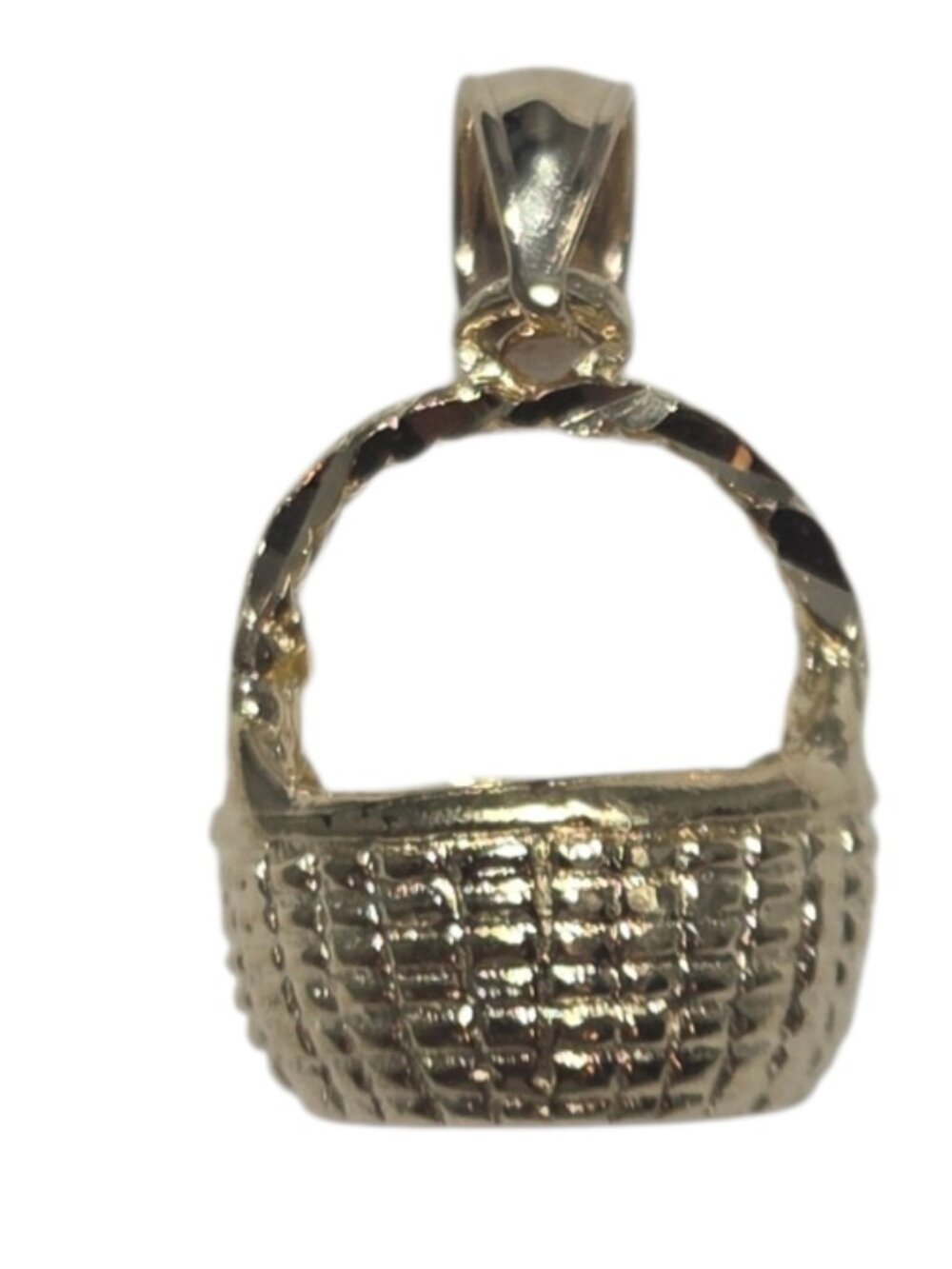 14K Yellow Gold Basket Charm #25086